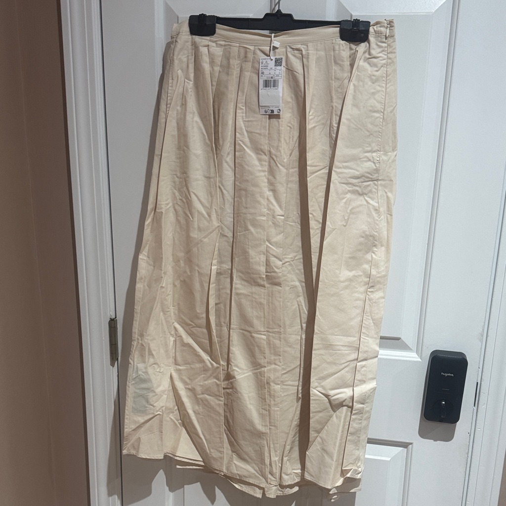 Mango Cream Midi Skirt Brand New Usa Size 8
